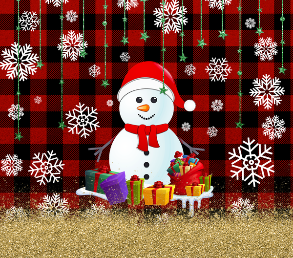 Buffalo Plaid Gnomes or Snowman Tumbler