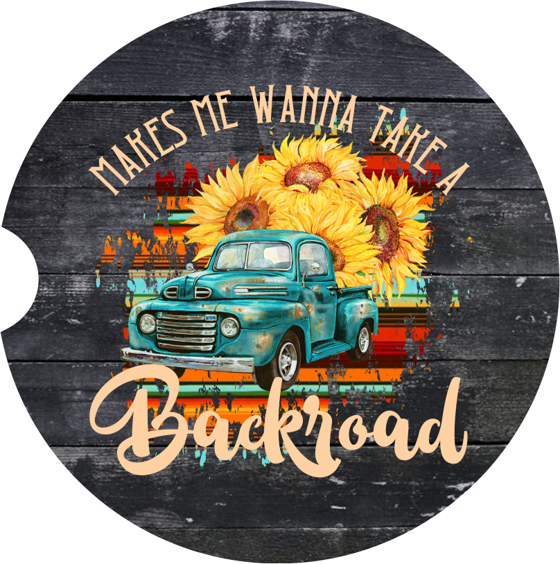 Set of 2 Backroad Car Coaster