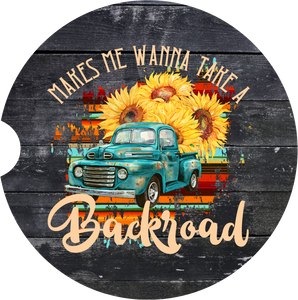 Set of 2 Backroad Car Coaster