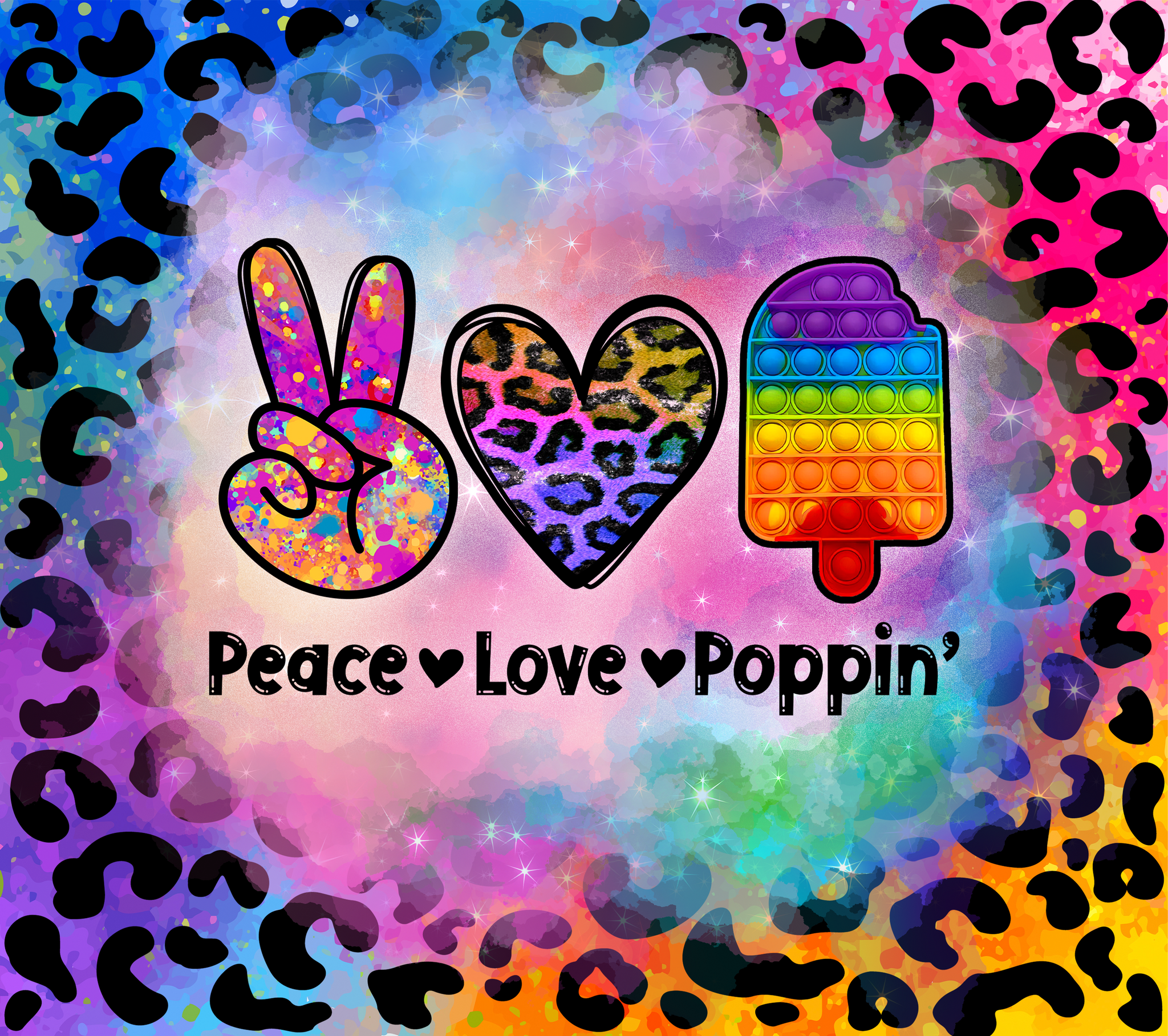 15 oz. Peace Love Poppin Tumbler