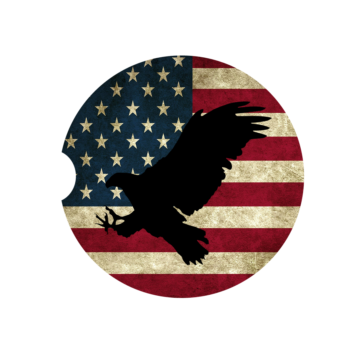 Set of 2 Eagle Flag Car Coasters