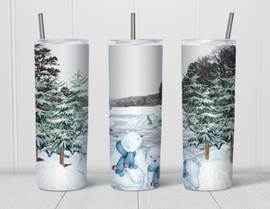 Gnomes Snowman or Polar Bear Tumbler